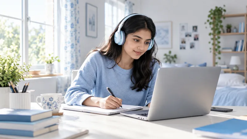 Student learning online